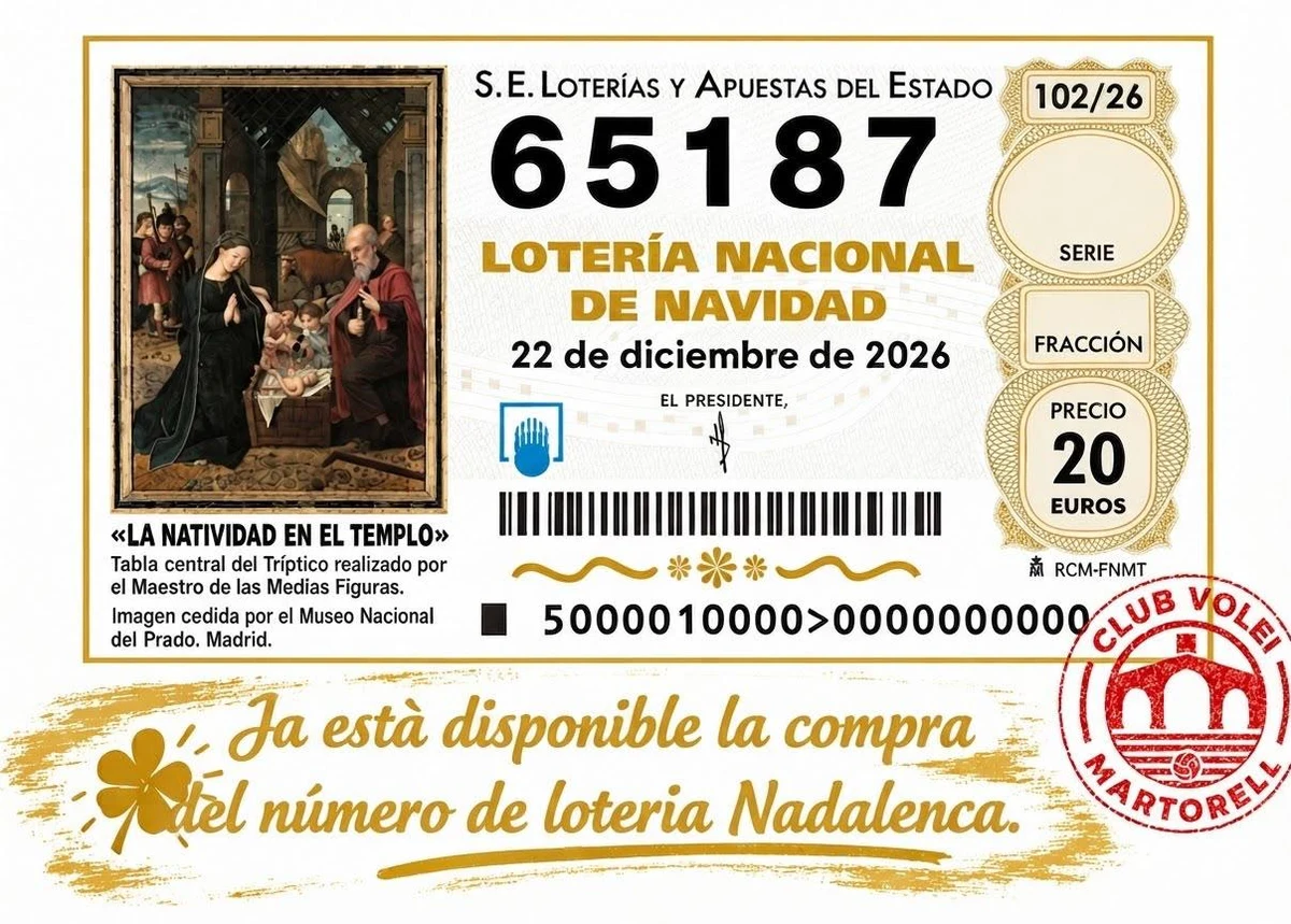 Loteria de Nadal del CvM, número 65187
